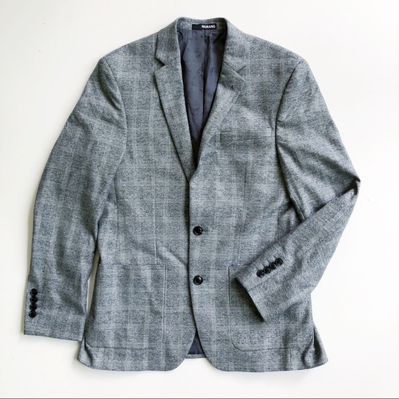 Murano Other - Murano Slim Fit Gray Plaid Blazer Jacket